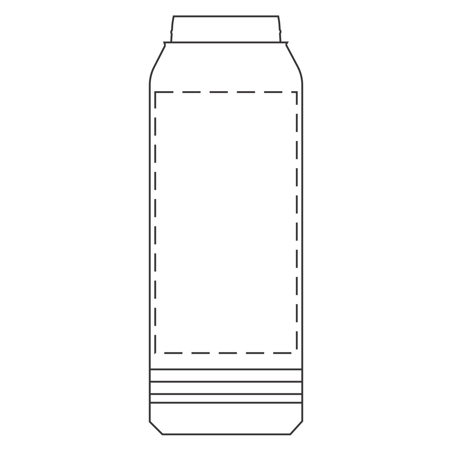 Polar Camel 32 oz. White/Ghost Black Water Bottle