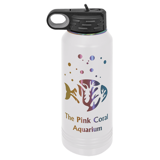 Polar Camel 32 oz. White/Prism Water Bottle