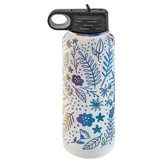 Polar Camel 32 oz. White/Prism Water Bottle